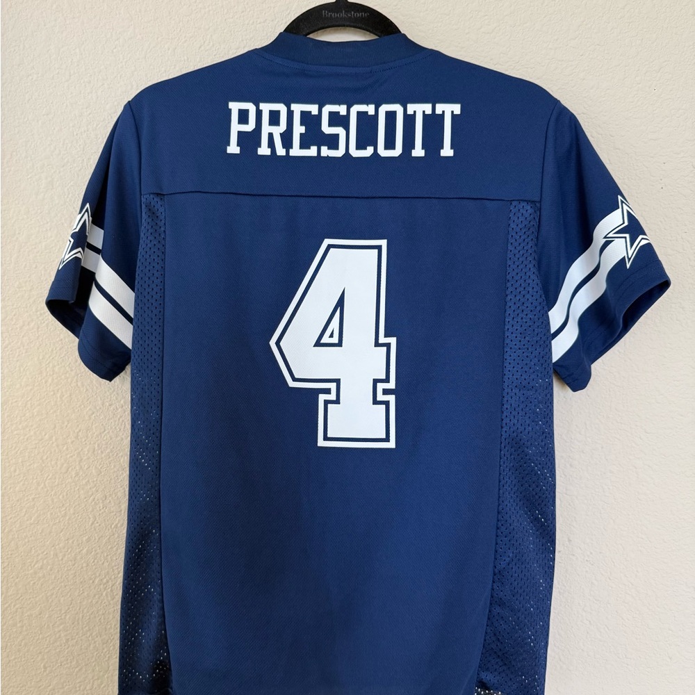 Cowboys Women's Navy Jersey with White Details Dak Prescott - Picture 5 of 6